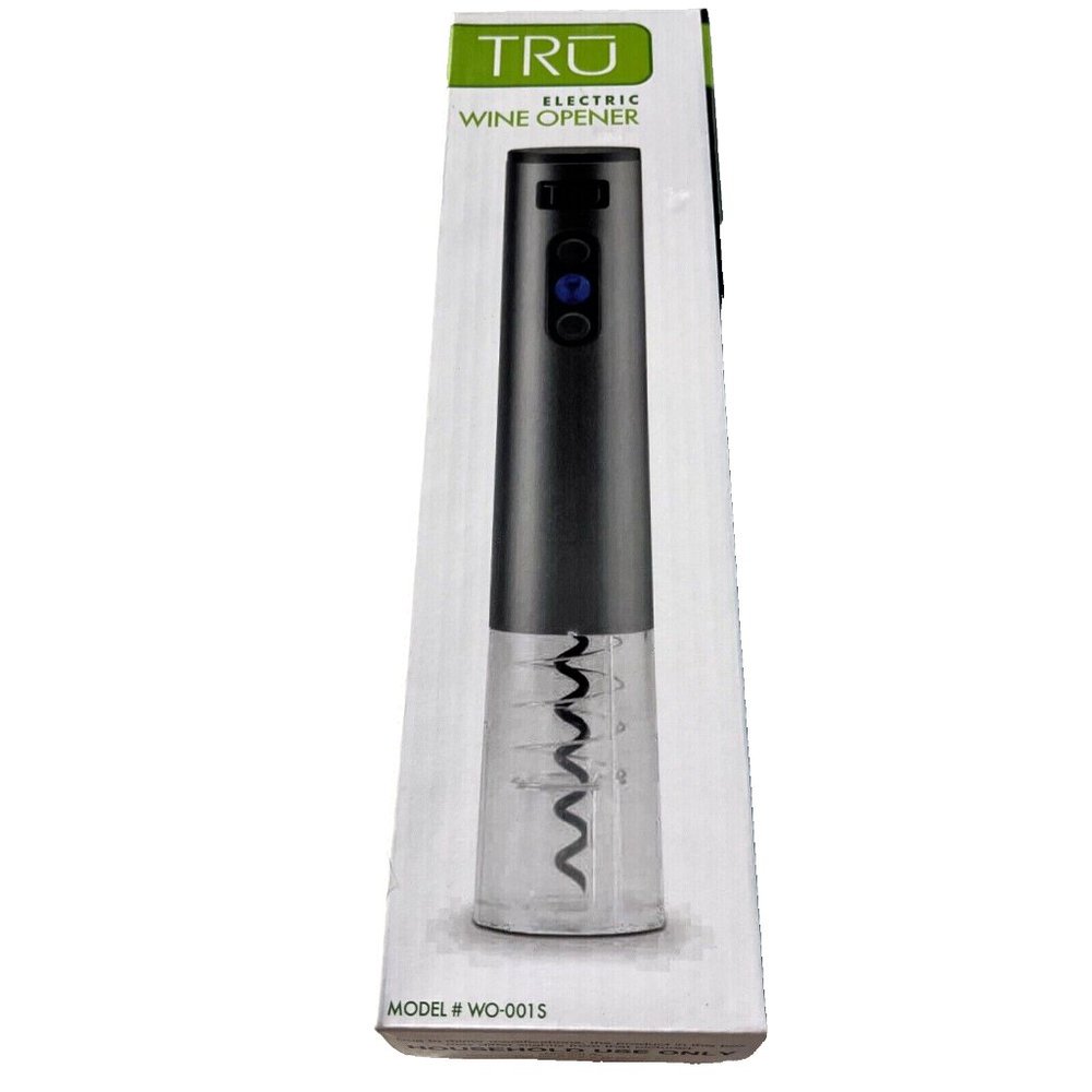 Wine Bottle Opener- Battery Operated- Dual Action Corkscrew-Tru Electric